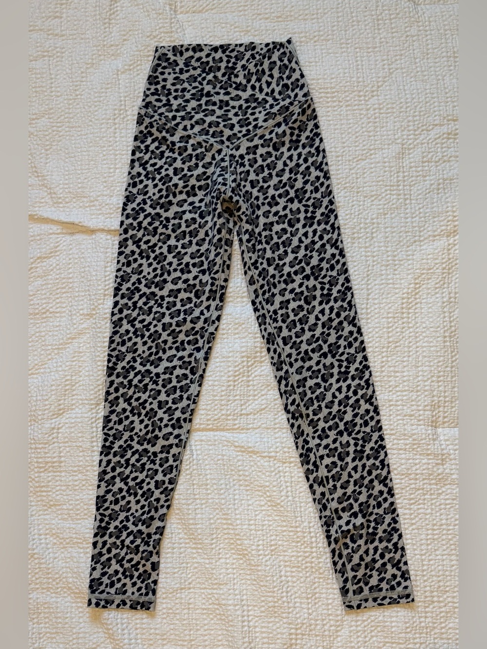 aerie Gray and Dark Navy Leopard Print High-Waist Leggings